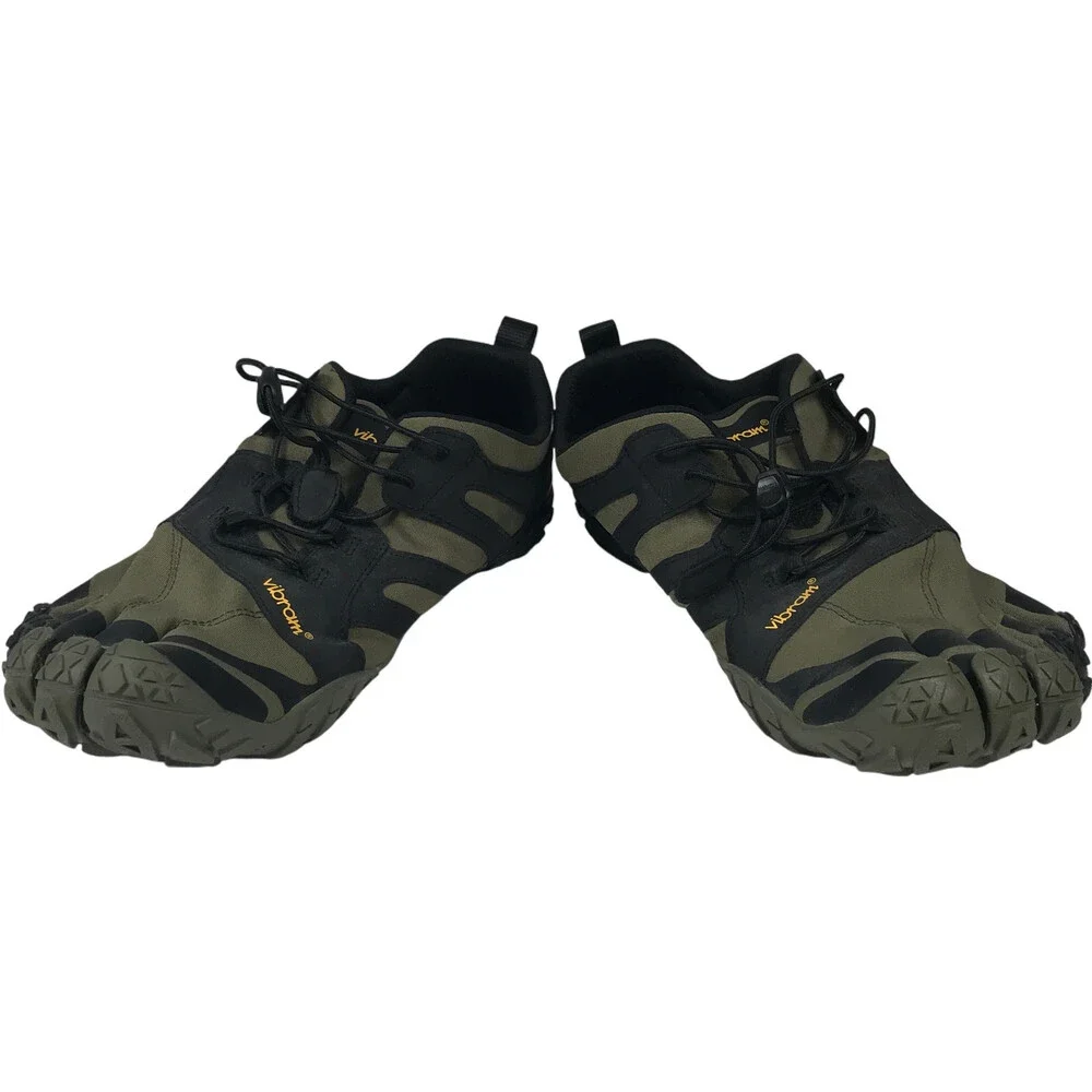 Vibram Men's Black and Olive FiveFingers Shoes - Picture 6 of 9